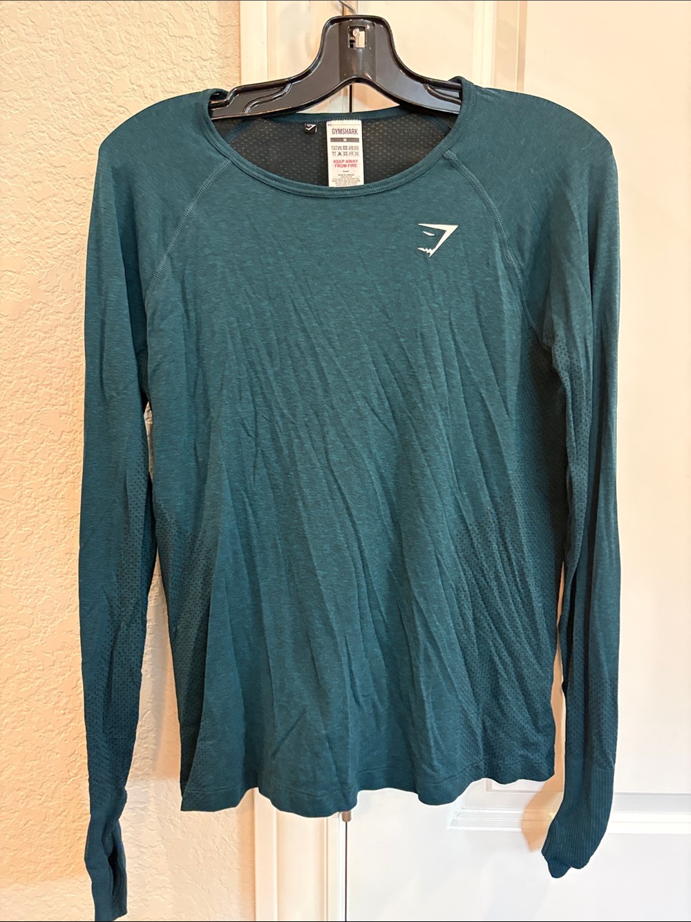 Gymshark Women's Teal Long Sleeve Top